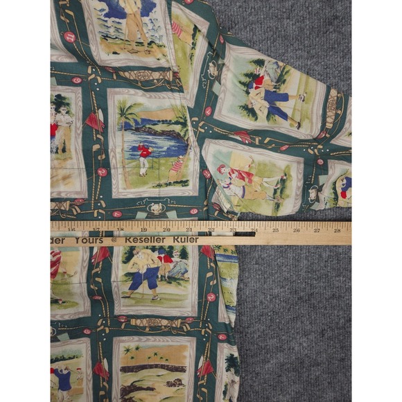 Reyn Spooner Shirt Mens XL Golf Course Club Camp Egyptian Cotton Vintage - Picture 5 of 6